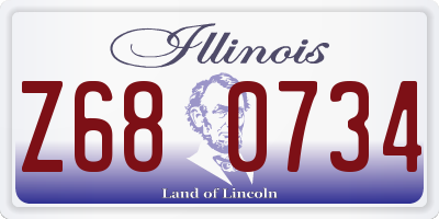 IL license plate Z680734