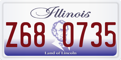IL license plate Z680735