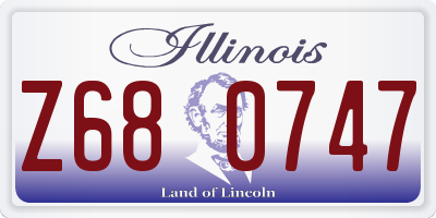 IL license plate Z680747