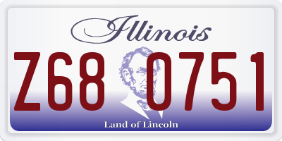 IL license plate Z680751