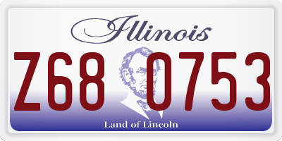 IL license plate Z680753