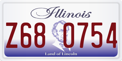 IL license plate Z680754
