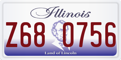 IL license plate Z680756