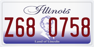 IL license plate Z680758