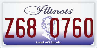 IL license plate Z680760