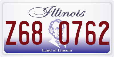 IL license plate Z680762