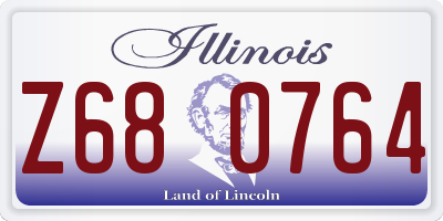 IL license plate Z680764