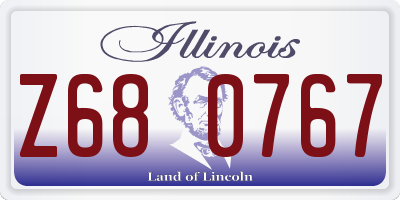 IL license plate Z680767
