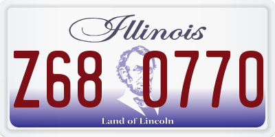 IL license plate Z680770
