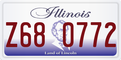 IL license plate Z680772
