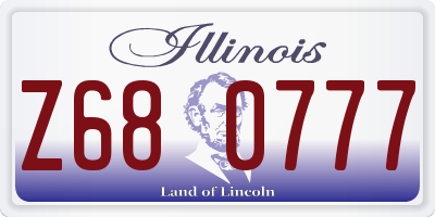 IL license plate Z680777