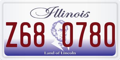 IL license plate Z680780