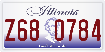 IL license plate Z680784