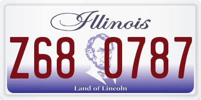 IL license plate Z680787