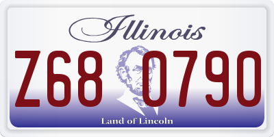 IL license plate Z680790