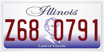 IL license plate Z680791