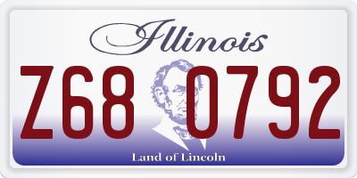 IL license plate Z680792