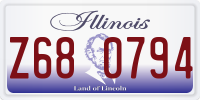 IL license plate Z680794