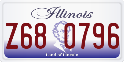 IL license plate Z680796
