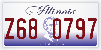 IL license plate Z680797