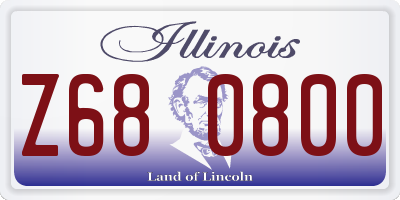 IL license plate Z680800