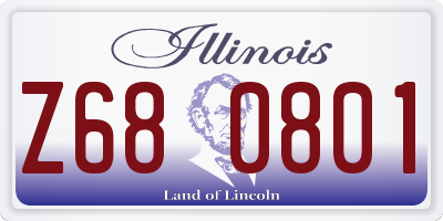 IL license plate Z680801