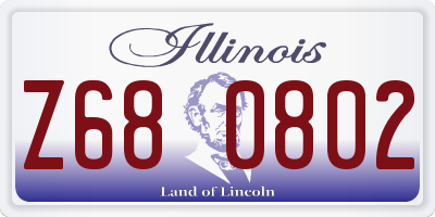 IL license plate Z680802