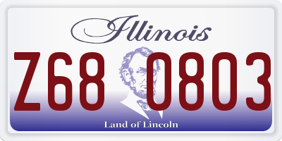 IL license plate Z680803