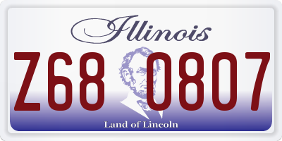 IL license plate Z680807
