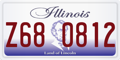 IL license plate Z680812