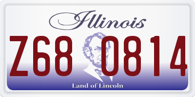 IL license plate Z680814