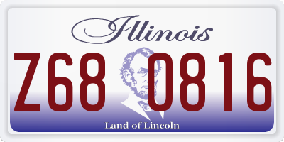 IL license plate Z680816