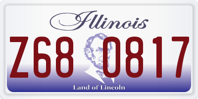 IL license plate Z680817