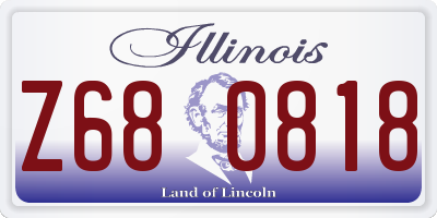 IL license plate Z680818