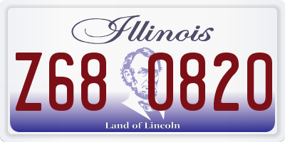 IL license plate Z680820