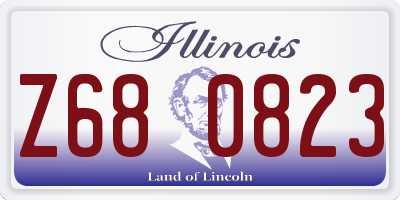 IL license plate Z680823