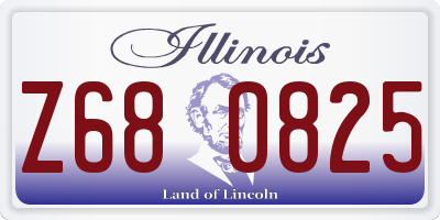 IL license plate Z680825