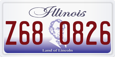 IL license plate Z680826