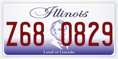 IL license plate Z680829