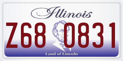 IL license plate Z680831