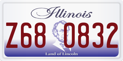 IL license plate Z680832