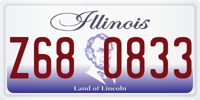 IL license plate Z680833