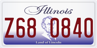 IL license plate Z680840
