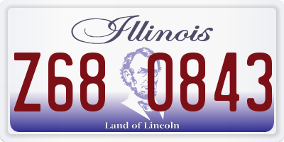 IL license plate Z680843