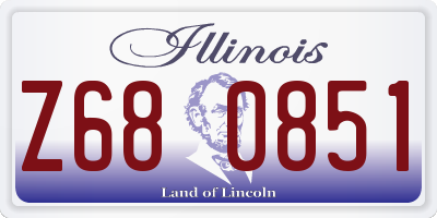 IL license plate Z680851