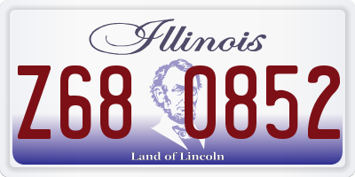 IL license plate Z680852