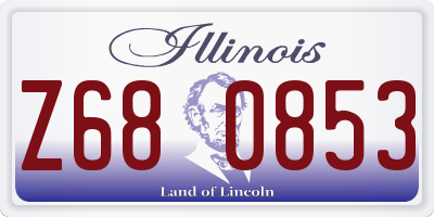 IL license plate Z680853