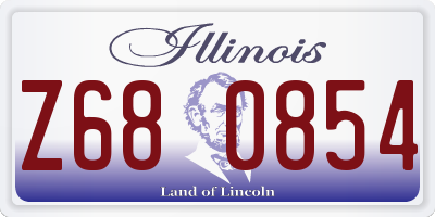 IL license plate Z680854