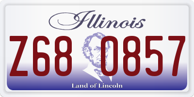 IL license plate Z680857