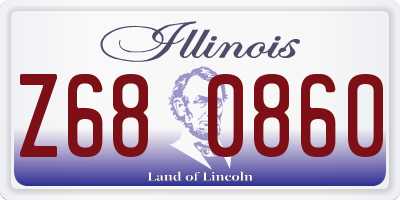 IL license plate Z680860